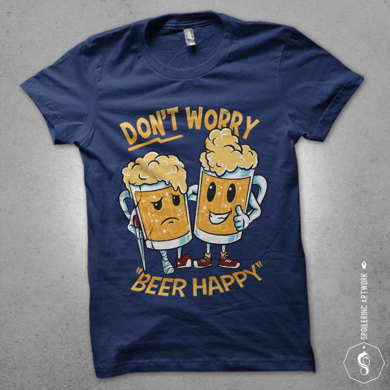 happy beer Graphic t-shirt design t shirt designs for teespring