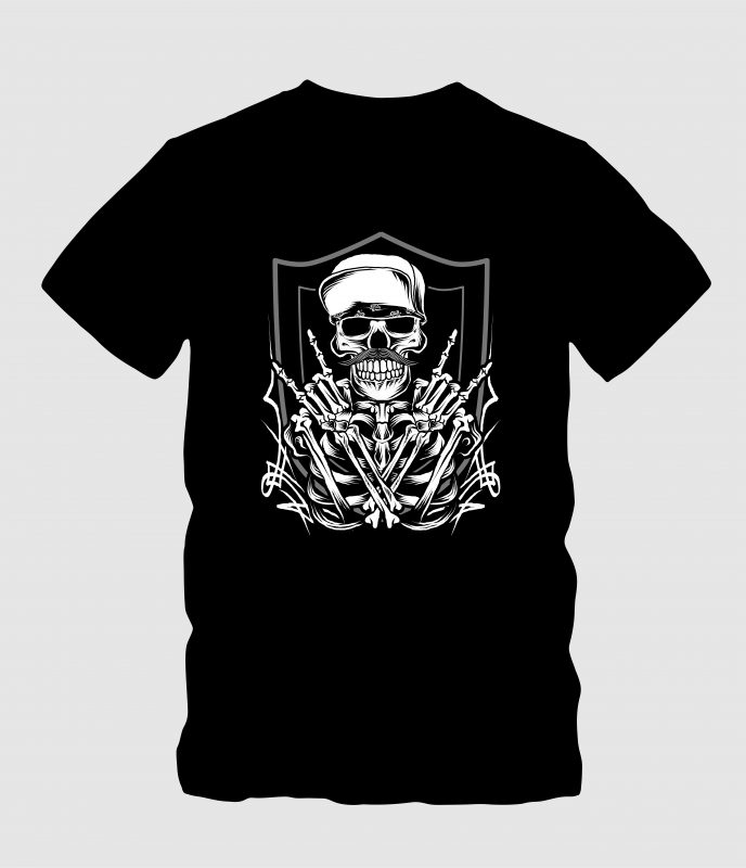 Metal Skull with Hat tshirt-factory.com