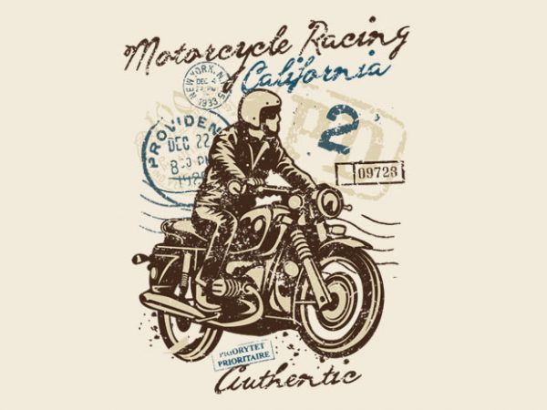 Motorcycle racing design for t shirt