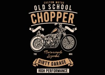 Old School Chopper t shirt design to buy