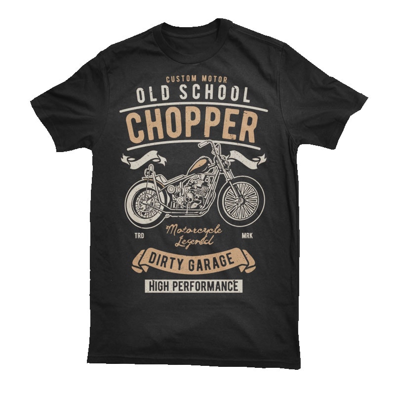 Old School Chopper t shirt designs for sale