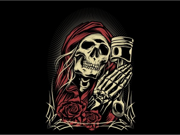 Pray skull t shirt design png