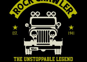 ROCK CRAWLER vector t-shirt design for commercial use