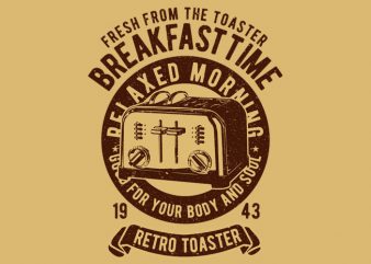 Retro Toaster vector t-shirt design