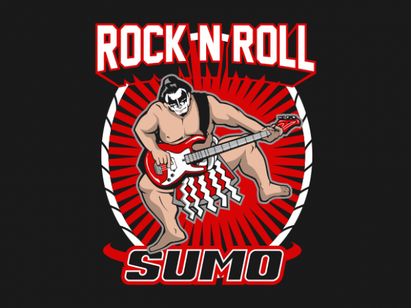 Rock n roll sumo buy t shirt design