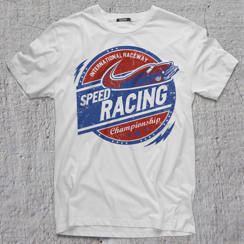 SPEED RACING print ready shirt design - Buy t-shirt designs