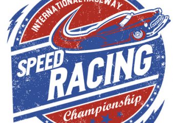 SPEED RACING print ready shirt design