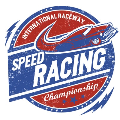 Speed racing print ready shirt design