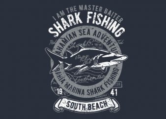 Shark vector t-shirt design template