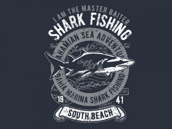 Shark vector t-shirt design template