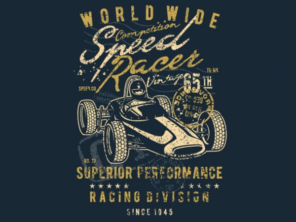 Speed racer vintage t shirt design png