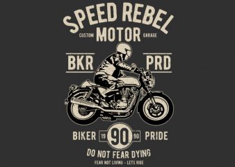 Speed Rebel Motor vector t shirt design artwork