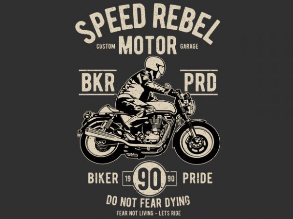 Speed rebel motor vector t shirt design artwork