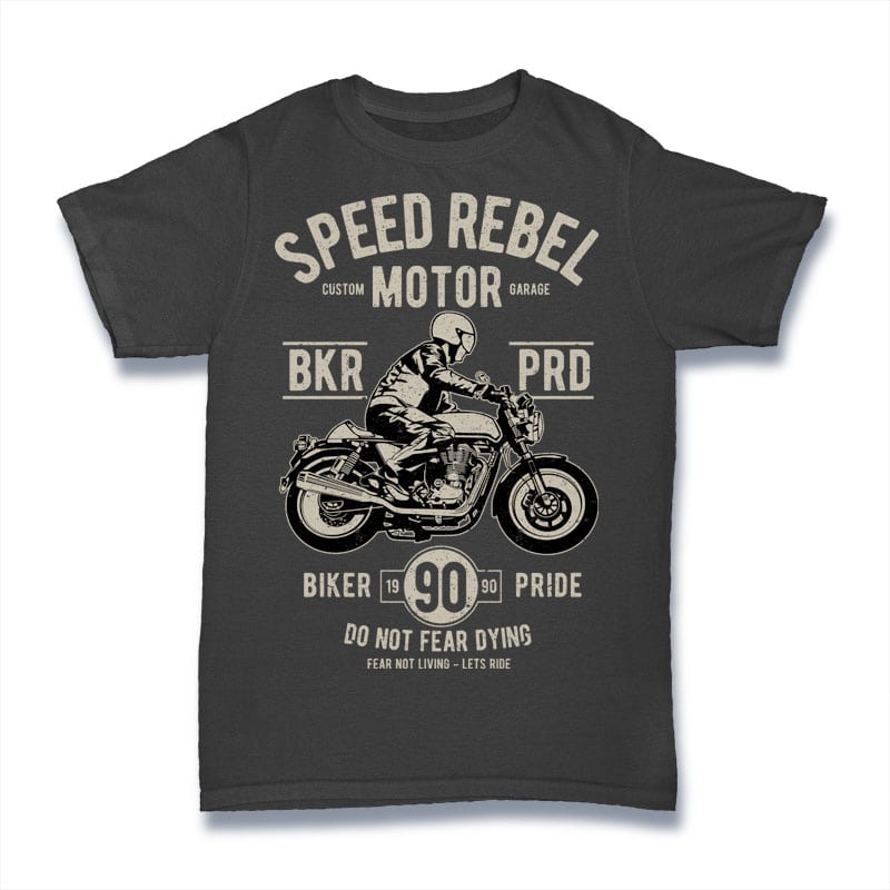 Speed Rebel Motor t shirt design png