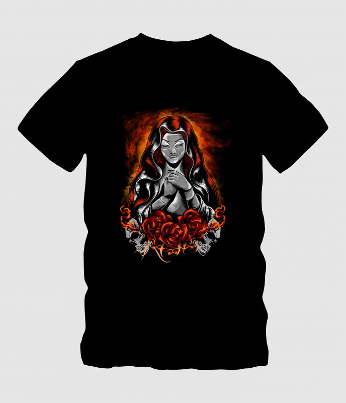 The Virgin Mary t-shirt designs for merch by amazon