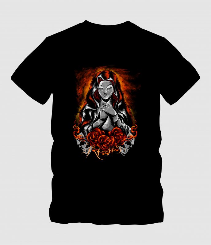 The Virgin Mary t-shirt designs for merch by amazon