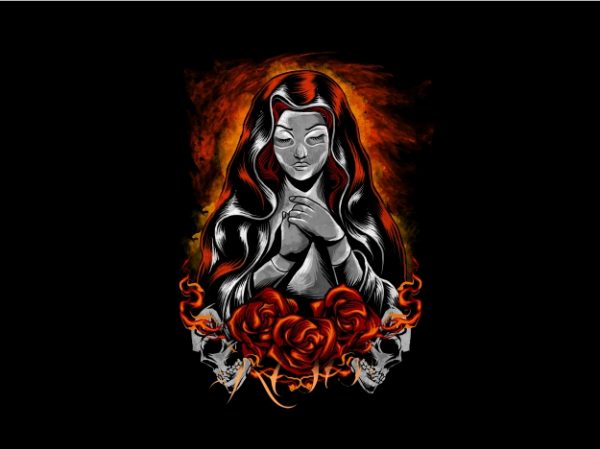 The virgin mary shirt design png