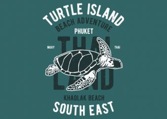 Turtle Island vector t-shirt design