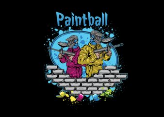 Pintball vector t-shirt design