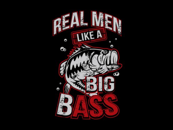 Bass vector t-shirt design template