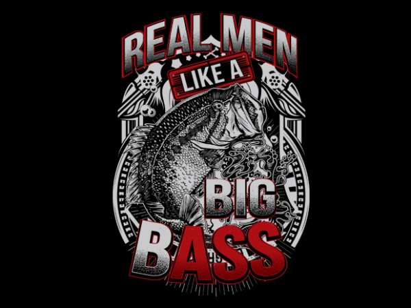 Big bass 2 vector t-shirt design