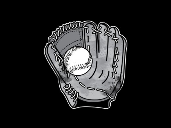 Baseball glove vector t-shirt design