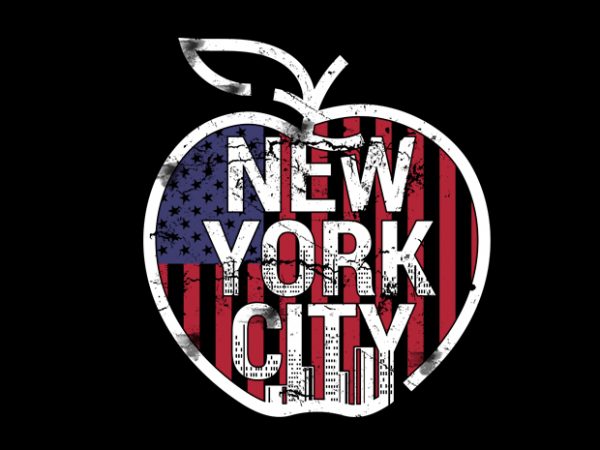 Big apple vector t-shirt design