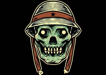 skull army tshirt design
