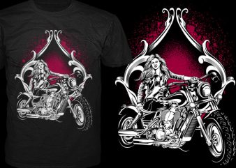 Biker Doll design for t shirt