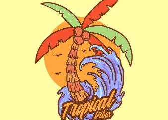 coconut tree tshirt design