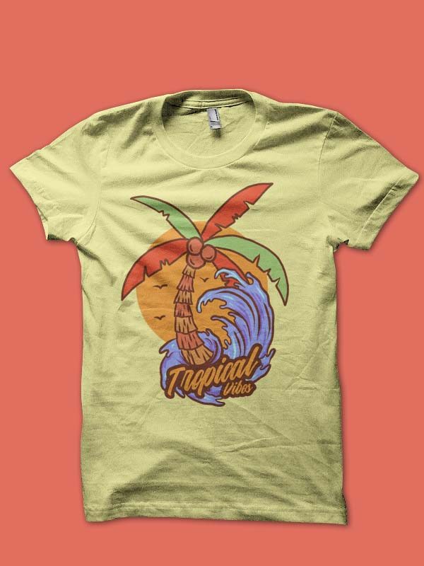 coconut tree tshirt design t shirt design graphic
