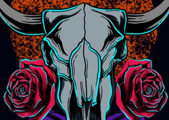 COW AND ROSES T-SHIRT DESIGN