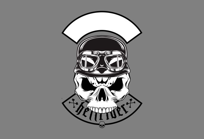 skull wearing retro helme tshirt design vector - Buy t-shirt designs