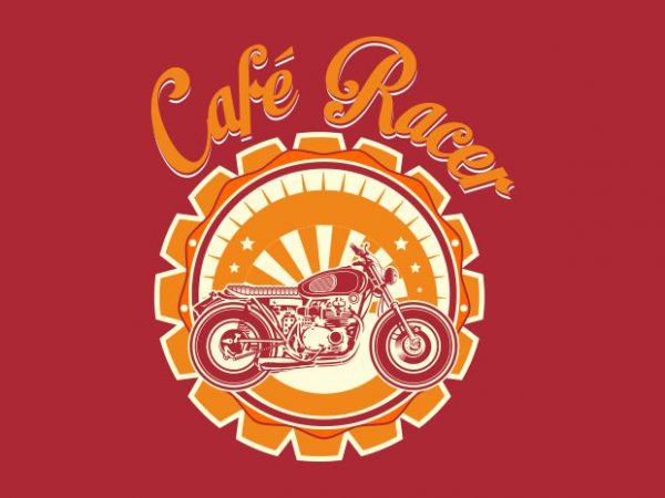 Cafe racer badge vector t-shirt design for commercial use