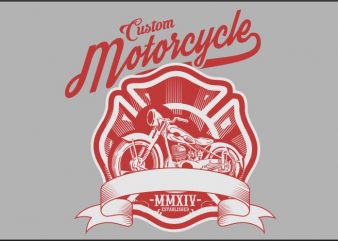 custom motorcycle vector t-shirt design