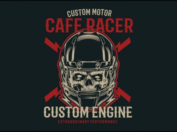 Caferacer buy t shirt design for commercial use