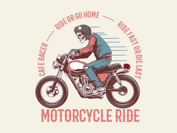 Vintage motorcycle commercial use t-shirt design