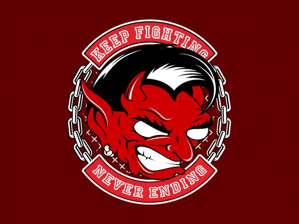 Red devil buy t shirt design artwork