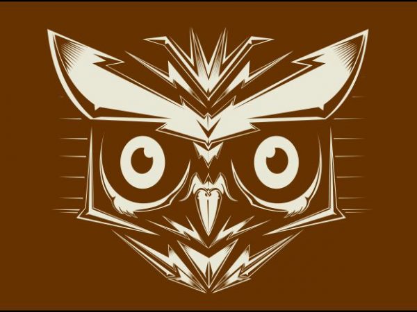 Head off owl vector t-shirt design template