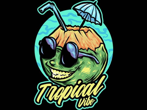 Happy coconut tshirt design