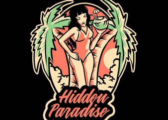 hidden paradise tshirt esign