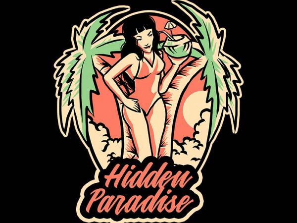Hidden paradise tshirt esign