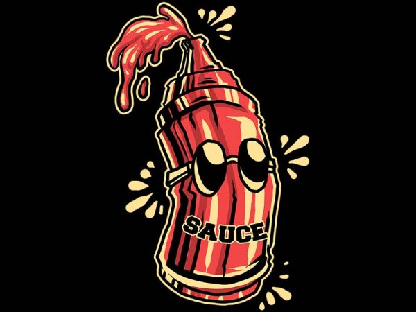 Hot sauce tshirt design