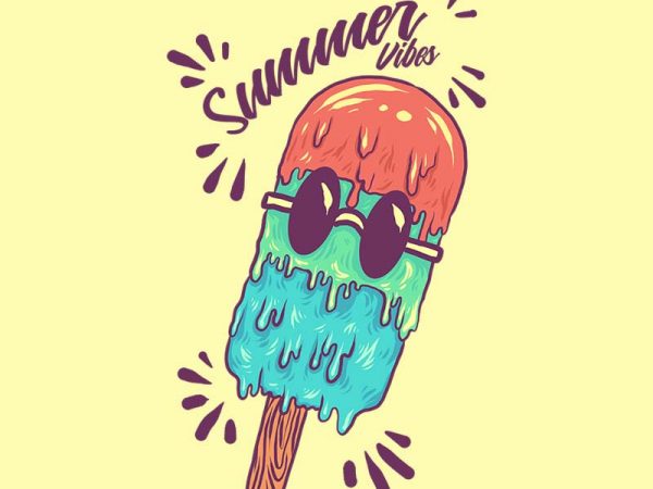 Summer ice cream tshirt design