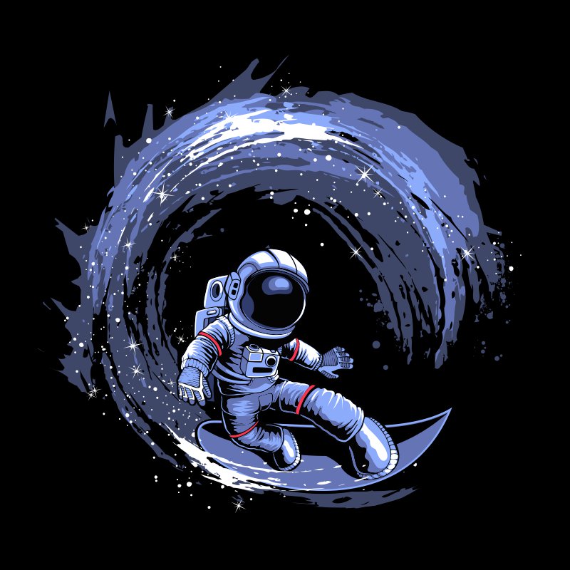 Surfing in space buy tshirt design