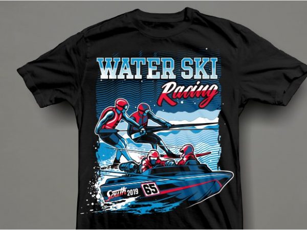 Water ski design for t shirt