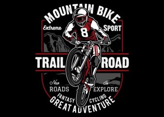 Mountain Bike buy t shirt design for commercial use