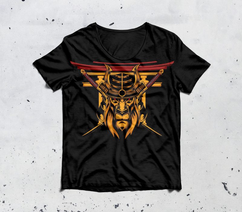 The Last Lion Samurai t shirt design png