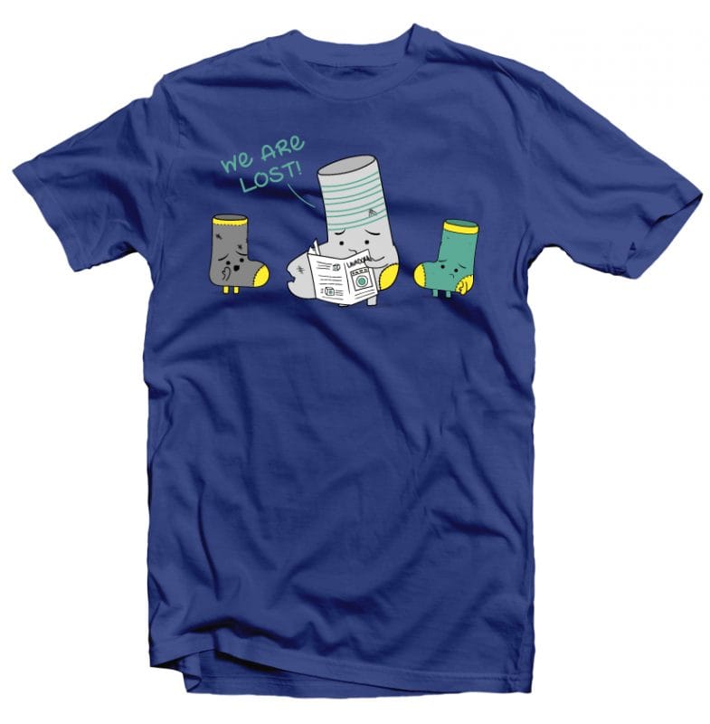 We are Lost socks buy t shirt design