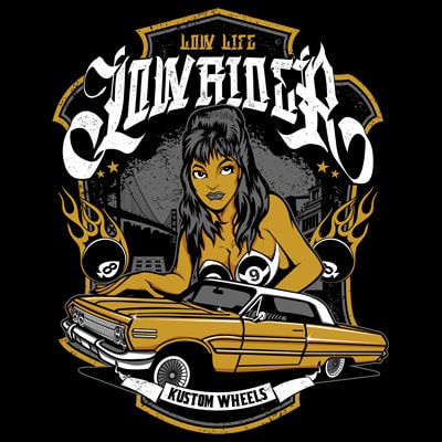 Lowrider tshirt design vector